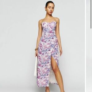 Reformation Kourtney Dress Morning Dew - Size 2